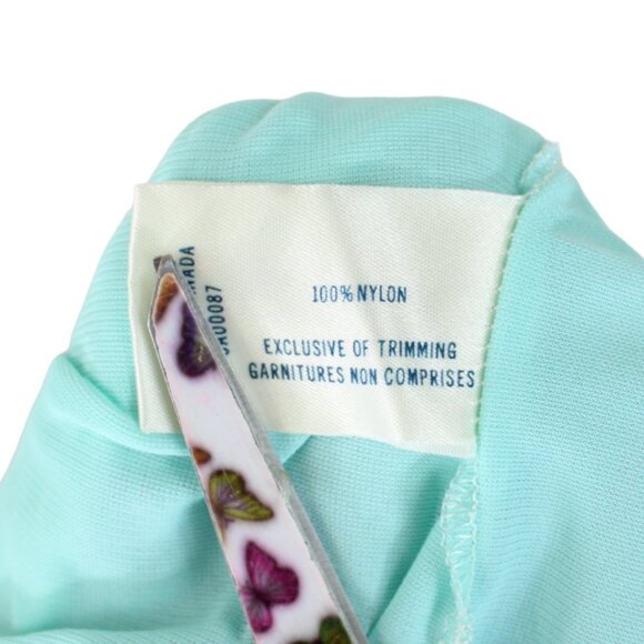 Vintage French Maid Nightgown Aqua Blue Small Full Length Short Sleeves SW52 - Picture 12 of 13